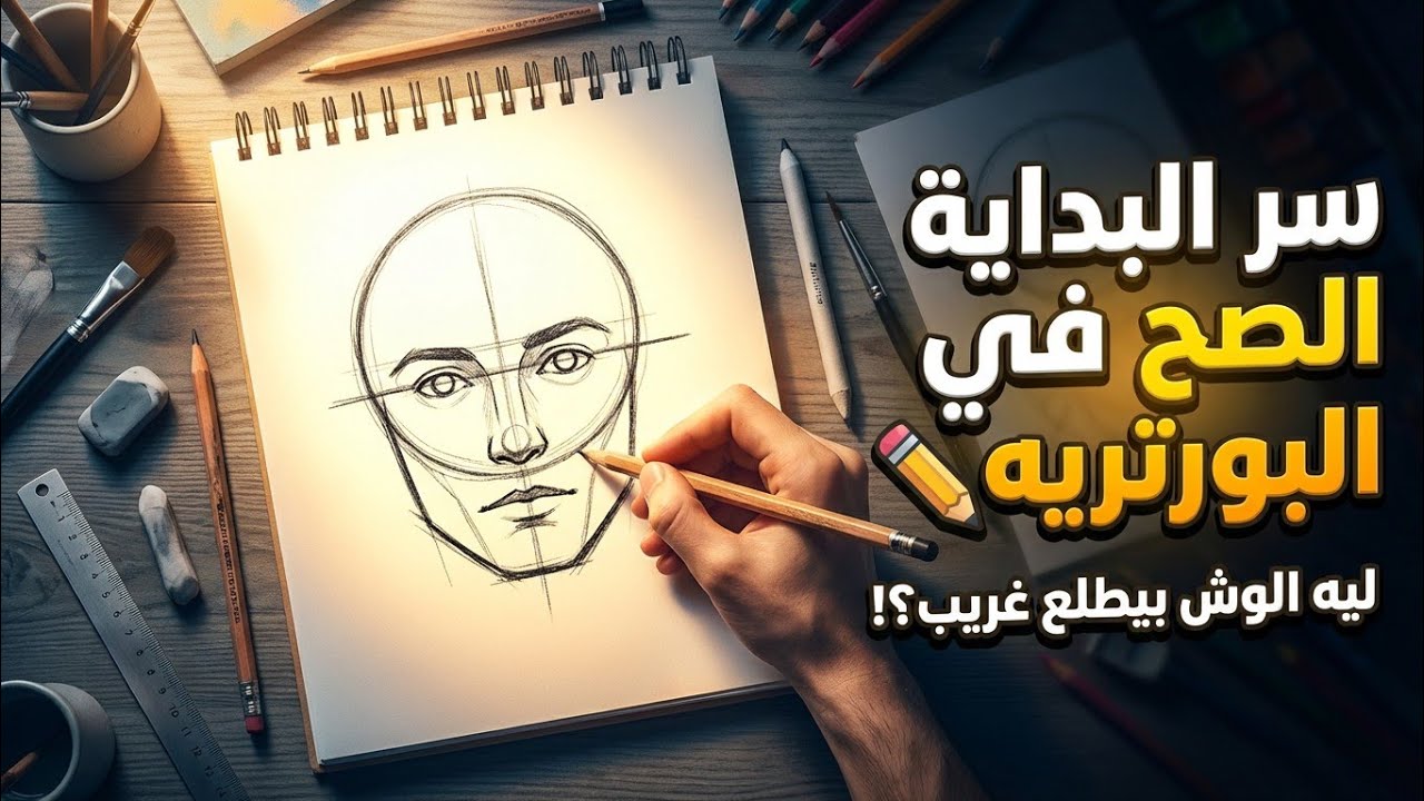 سر البداية الصح في رسم البورتريه ✏️ ليه وشّك بيطلع غريب؟! #2