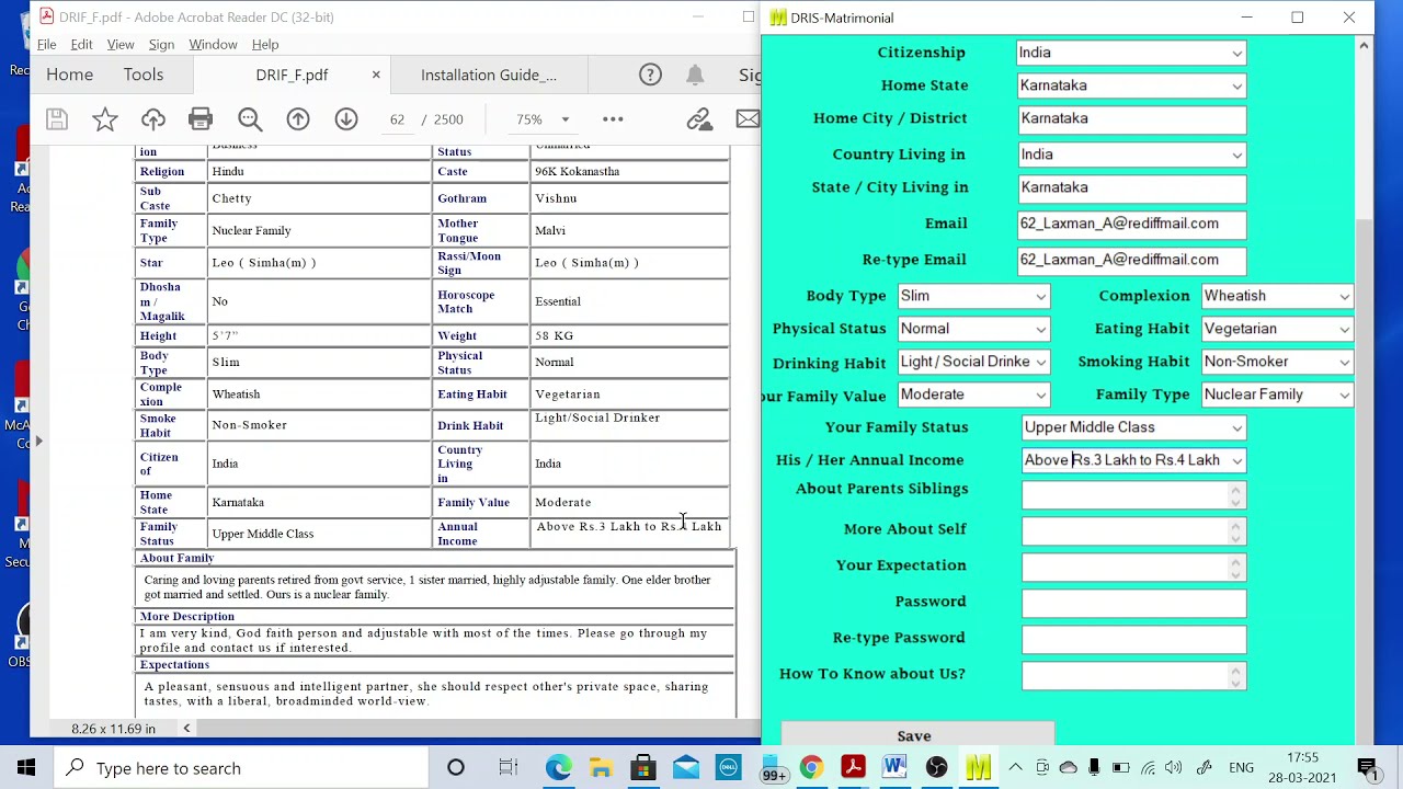 Form filling work