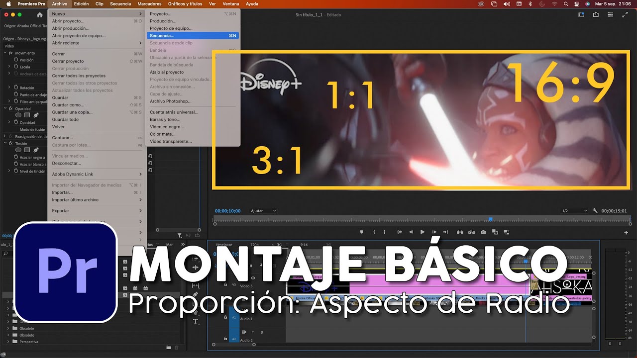 Clase 10 MONTAJE BÁSICO: Aspecto de Radio #adobepremierepro