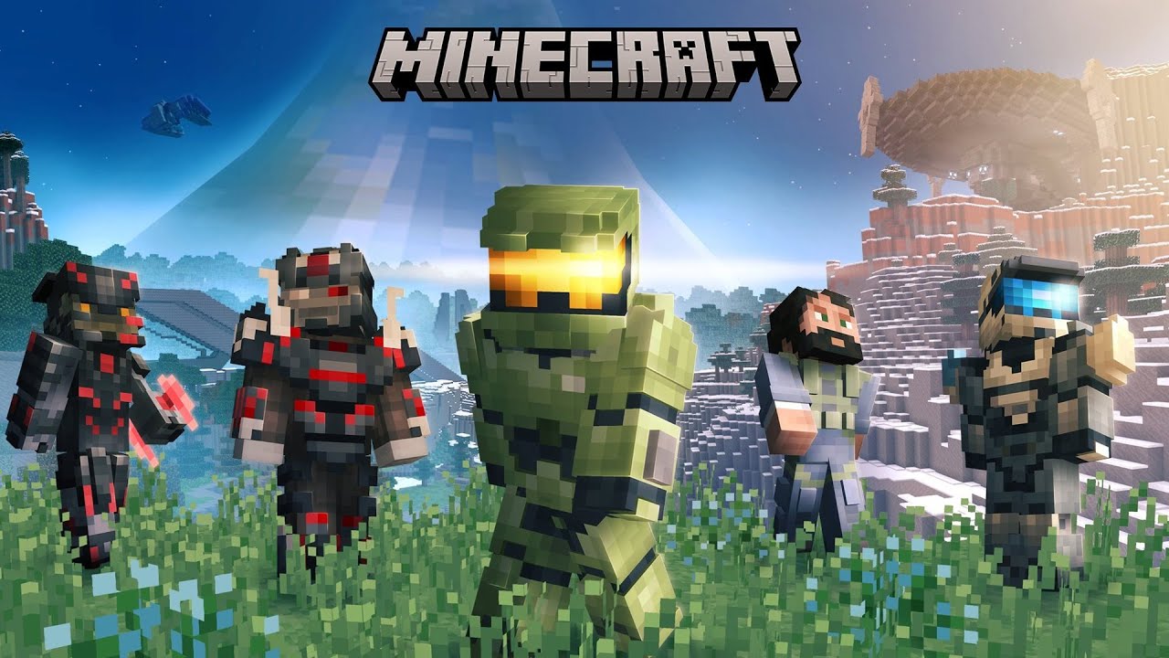 Minecraft Halo Master Chief Mash-Up Pack Gameplay Review