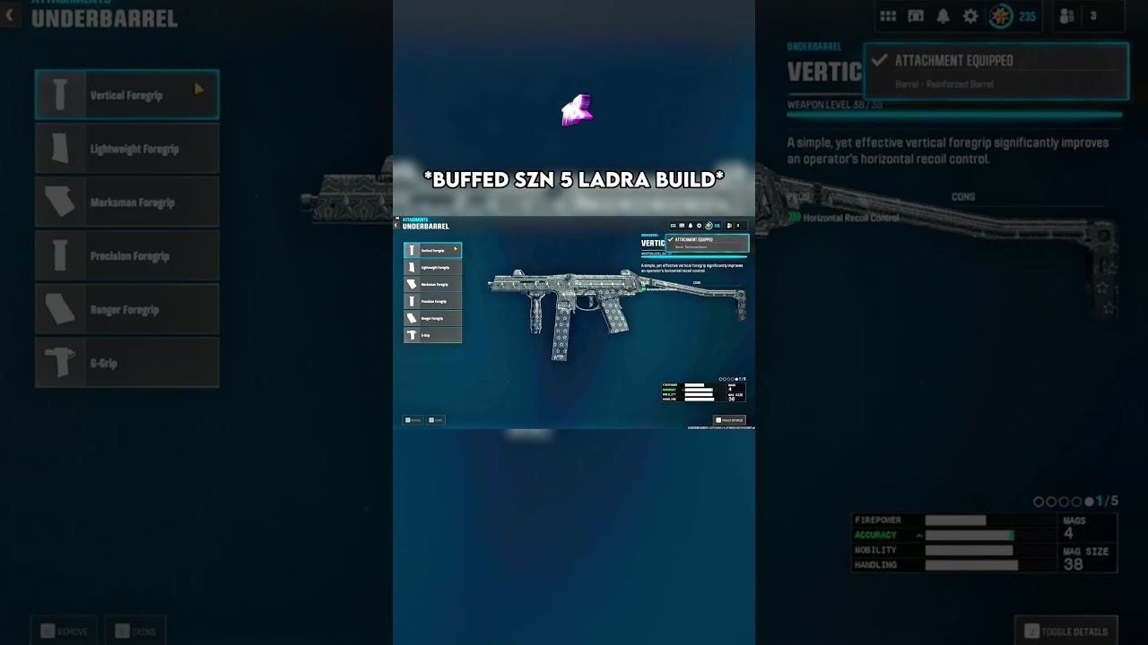 *BUFFED* SEASON 5 LADRA BUILD on WARZONE 👑 #warzone #callofduty #bo6 #rebirthisland #cod #shorts