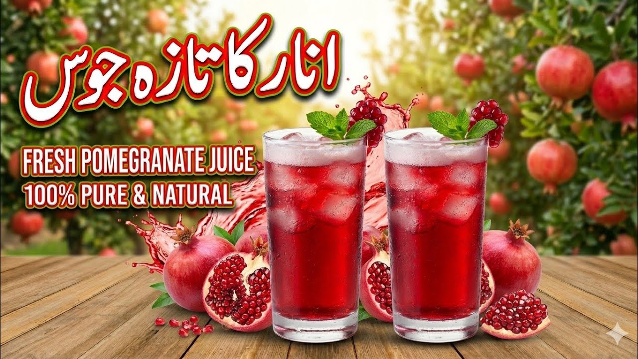 Pomegranate Juice Recipe | Fresh, Healthy & Natural Energy Drink!