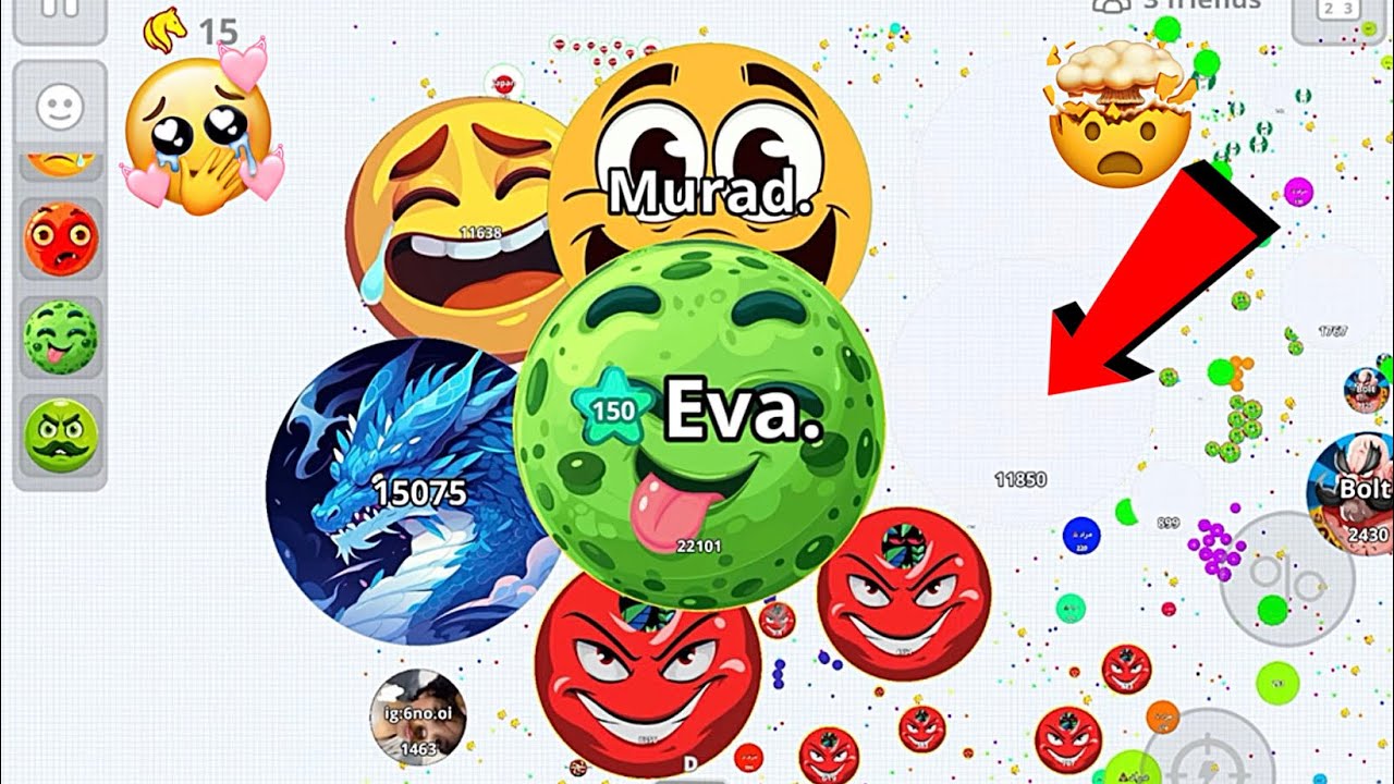 Selfie with the ENEMY!!😍📸😂 (AGAR.IO MOBILE)