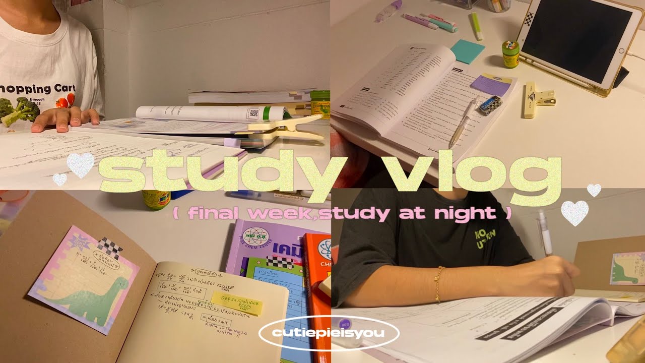 / study vlog (09) /final week,studying at night 🌟🎧