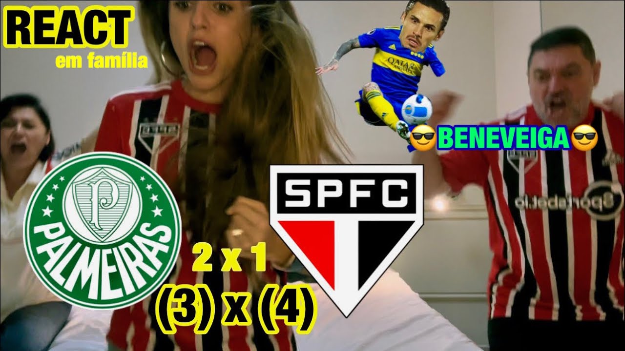 JOGO HISTÓRICO, DESESPERADOR! REACT- PALMEIRAS 2 (3)X(4) 1 SÃO PAULO