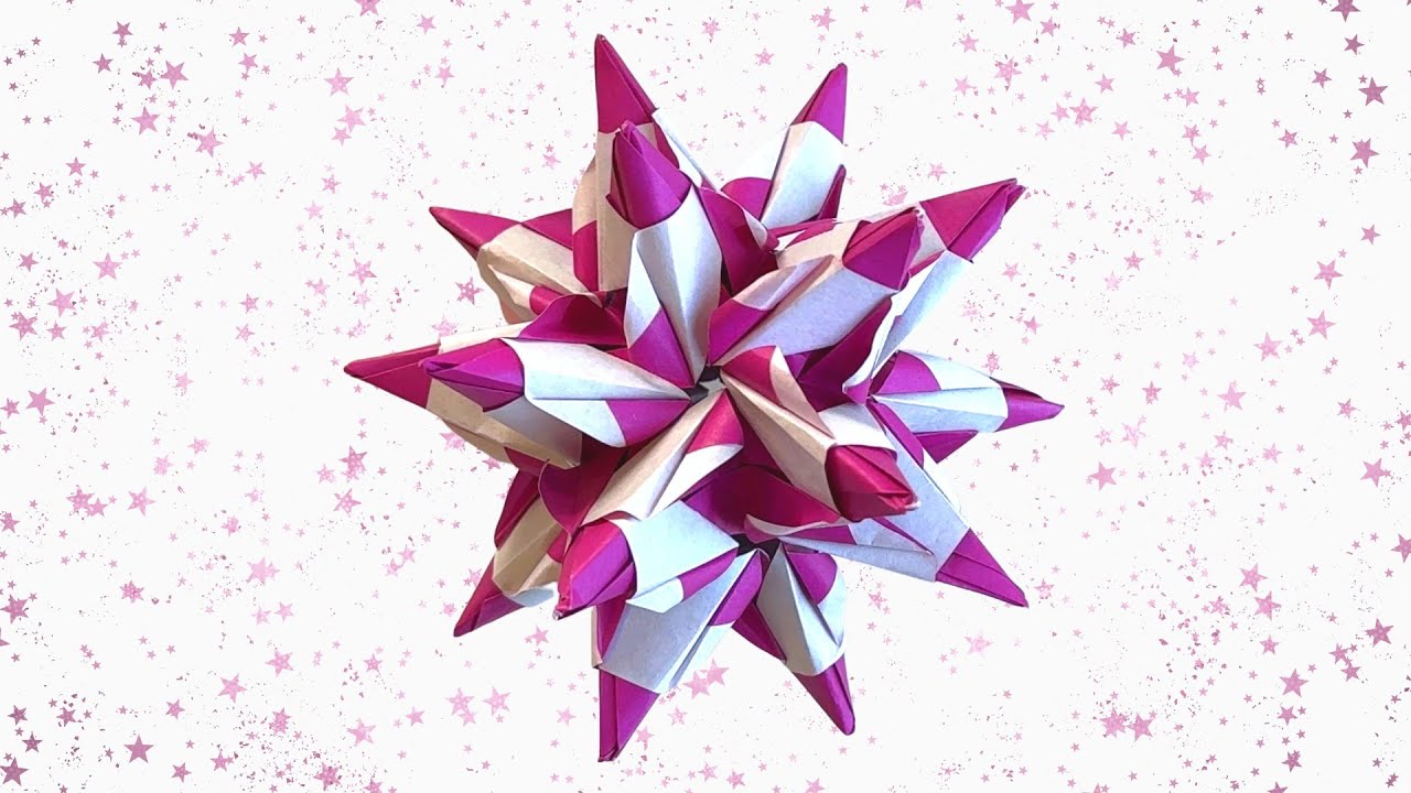 Decorated Star Modular Origami 30 units (Tomoko Fuse)