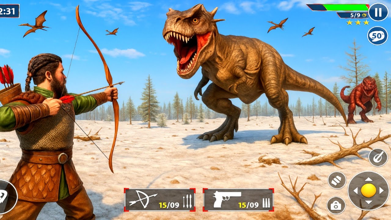 Dinosaur Shooting Game &ndash; Best Dinosaur Games &ndash; Android Gameplay 