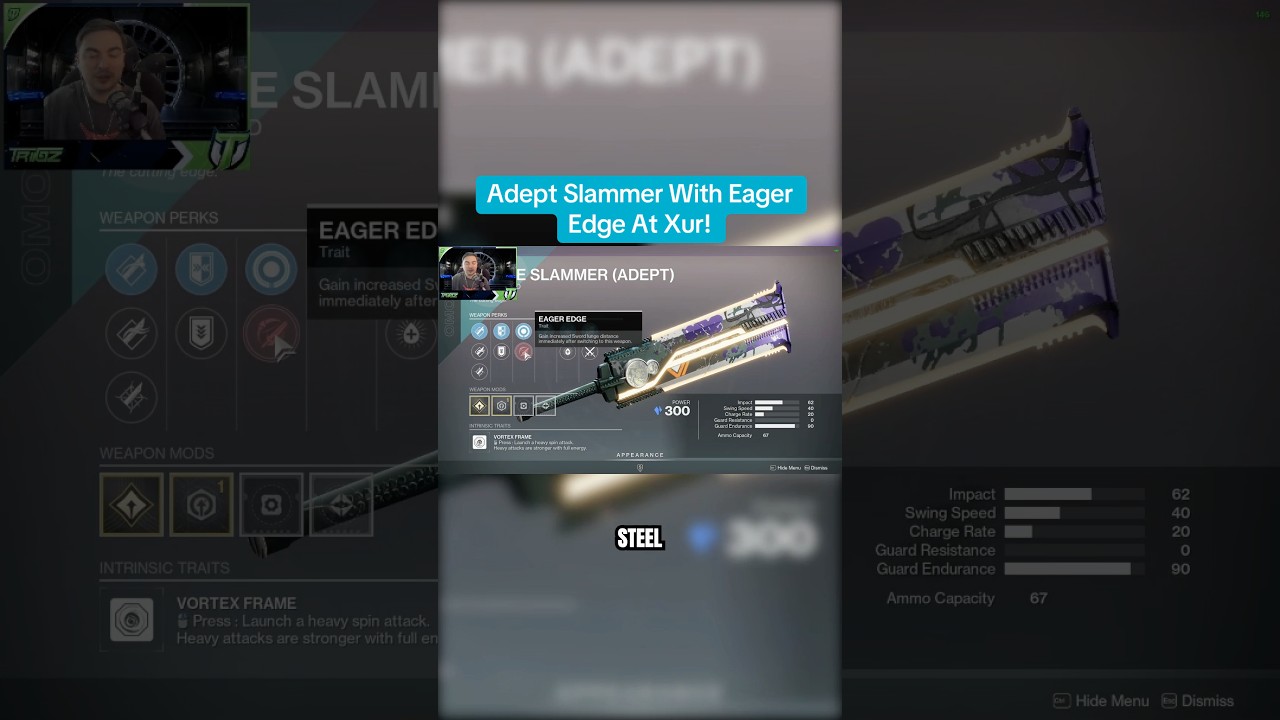 Xur Is Selling And Adept Slammer With EAGER EDGE! 