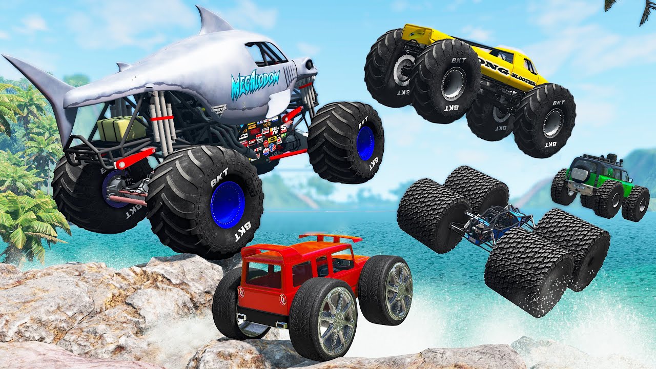 Monster Trucks Mud Battle #9 - Beamng drive