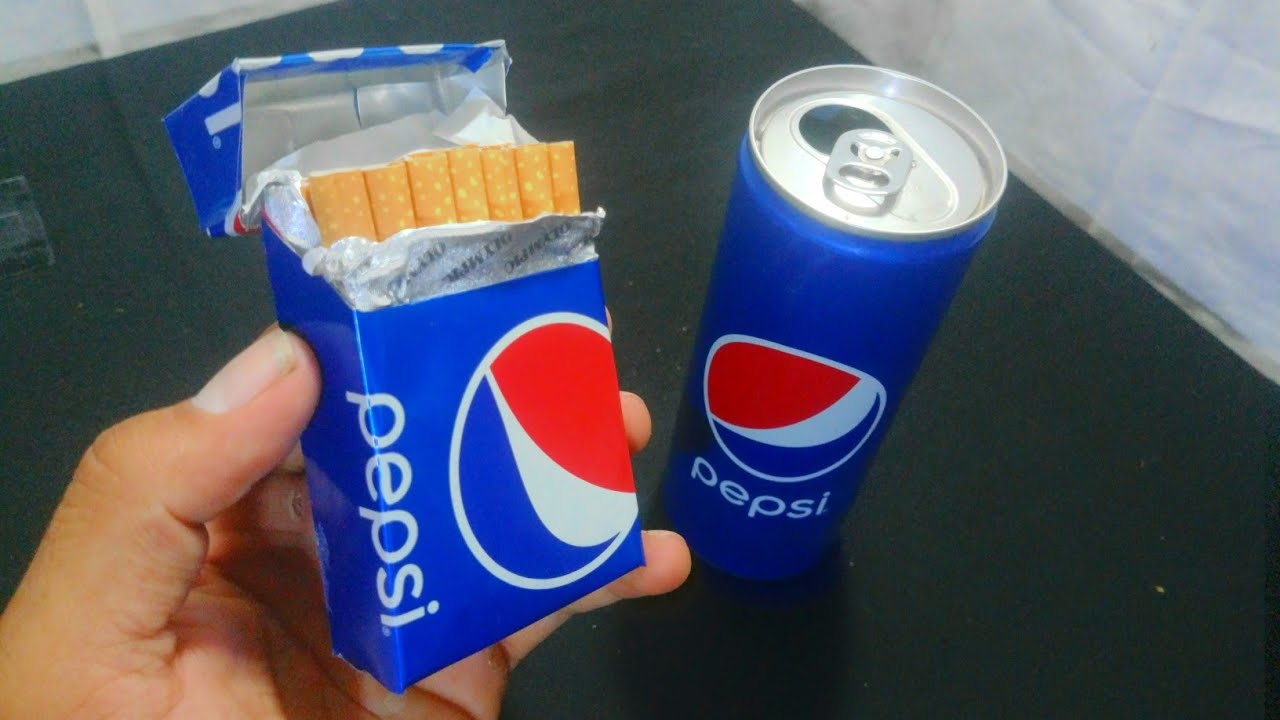 How to make a cigarette box with pepsi can || make mini box easy || MR Ghani Expert