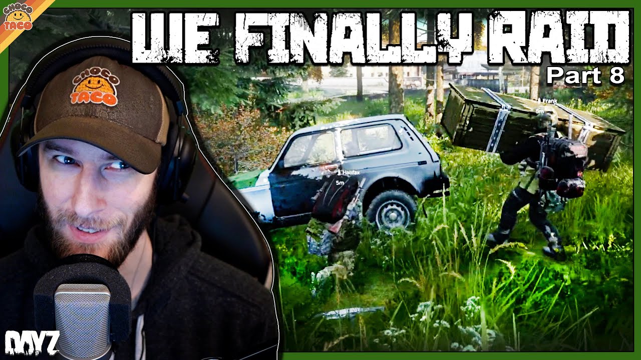 Part 8: Our First Raid of the New Wipe ft. Quest & Halifax | chocoTaco DayZ Deer Isle Base Building