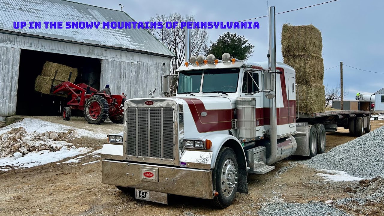 Gravel road trucking in Northern Pennsylvania 🇺🇸 #trucking  #peterbilt 