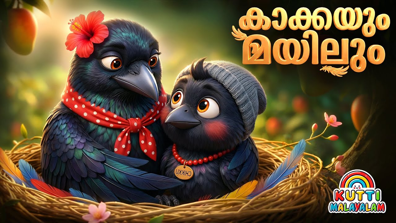 കാക്കയും മയിലും കഥ 🦚❤️ | Story Malayalam | Kids Story Malayalam | Malayalam story for kids