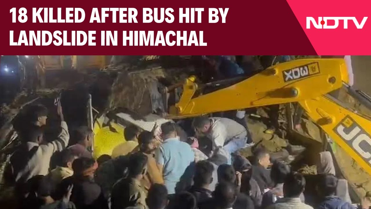Himachal Landslide News | 18 Killed After Bus Hit By Landslide In Himachal's Bilaspur District