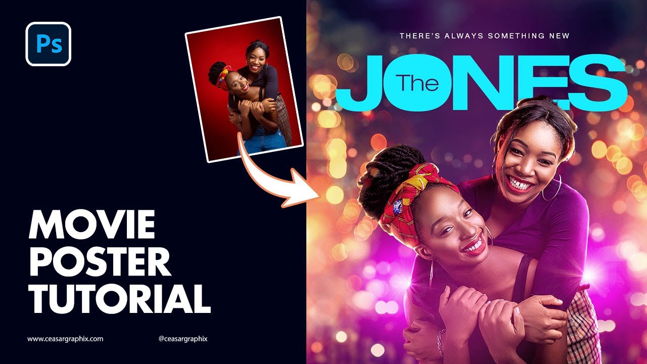 Photoshop Tutorial: Convert Picture to Movie Poster💥💯