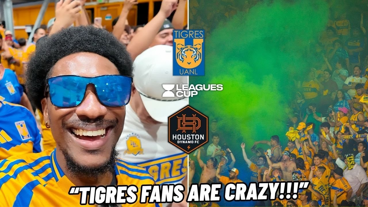 CRAZY ATMOSPHERE AS TIGRES FANS TAKE OVER HOUSTON VS THE DYNAMO‼️🔥 (Leagues Cup)