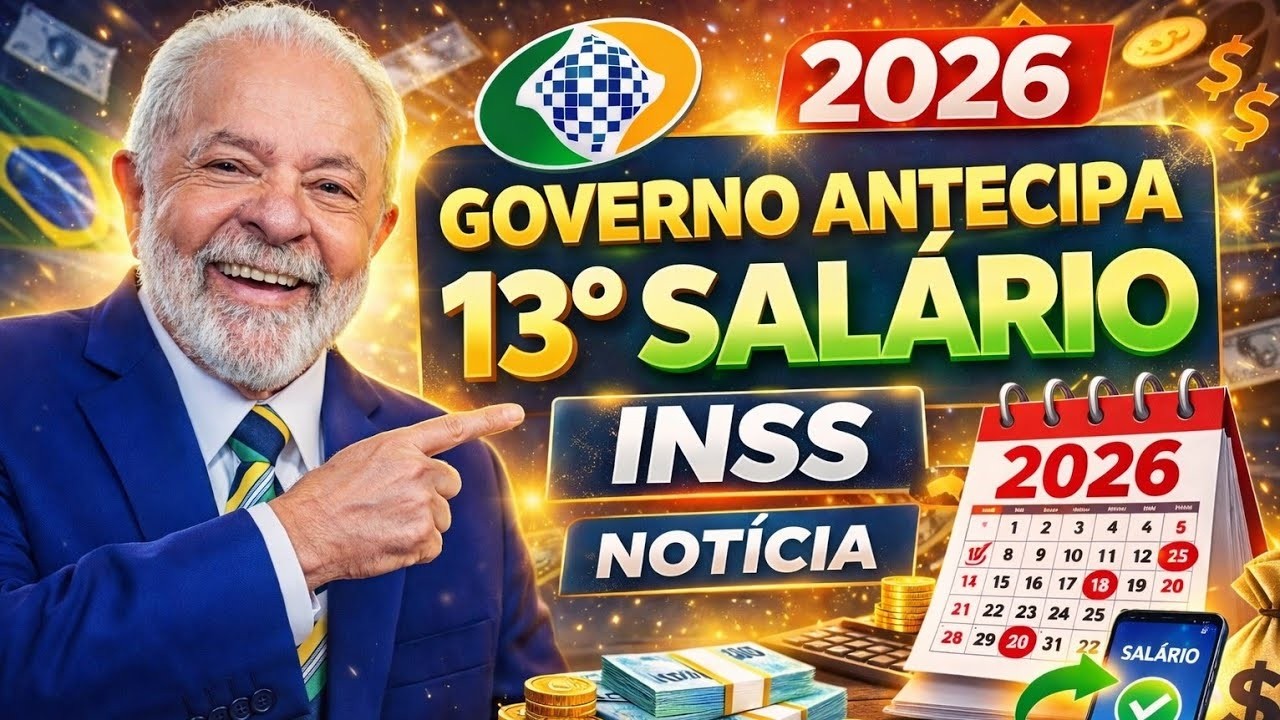 13º SALÁRIO DO INSS 2026 ANTECIPADO: LULA ASSINA DECRETO PARA PAGAMENTO EM ABRIL E MAIO