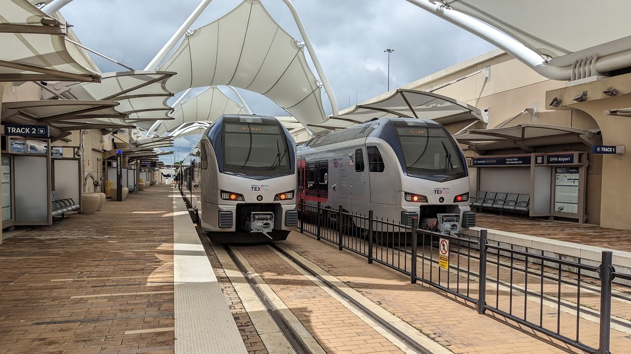 TEXRail Fort Worth T&P Station - DFW Airport Terminal B Stadler FLIRT3