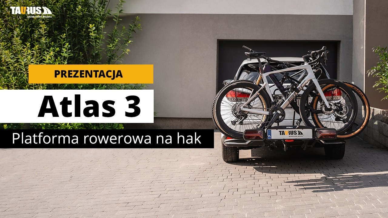 Prezentacja Atlas 3 - platformy rowerowej na hak. Nowość 2026