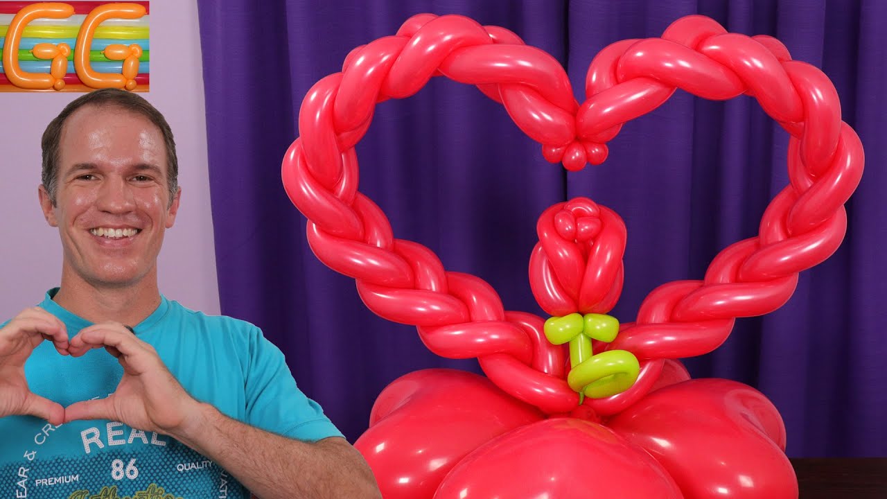 REGALOS PARA EL 14 DE FEBRERO - corazon con globos - flores con globos - gustavo gg - globoflexia