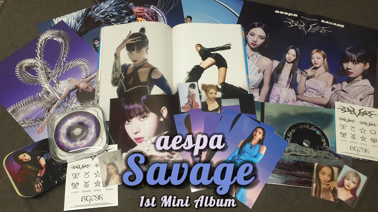 [Unboxing] AESPA - First Mini Album Savage (All versions: Hallucination Quest, Synk Dive & P.O.S)