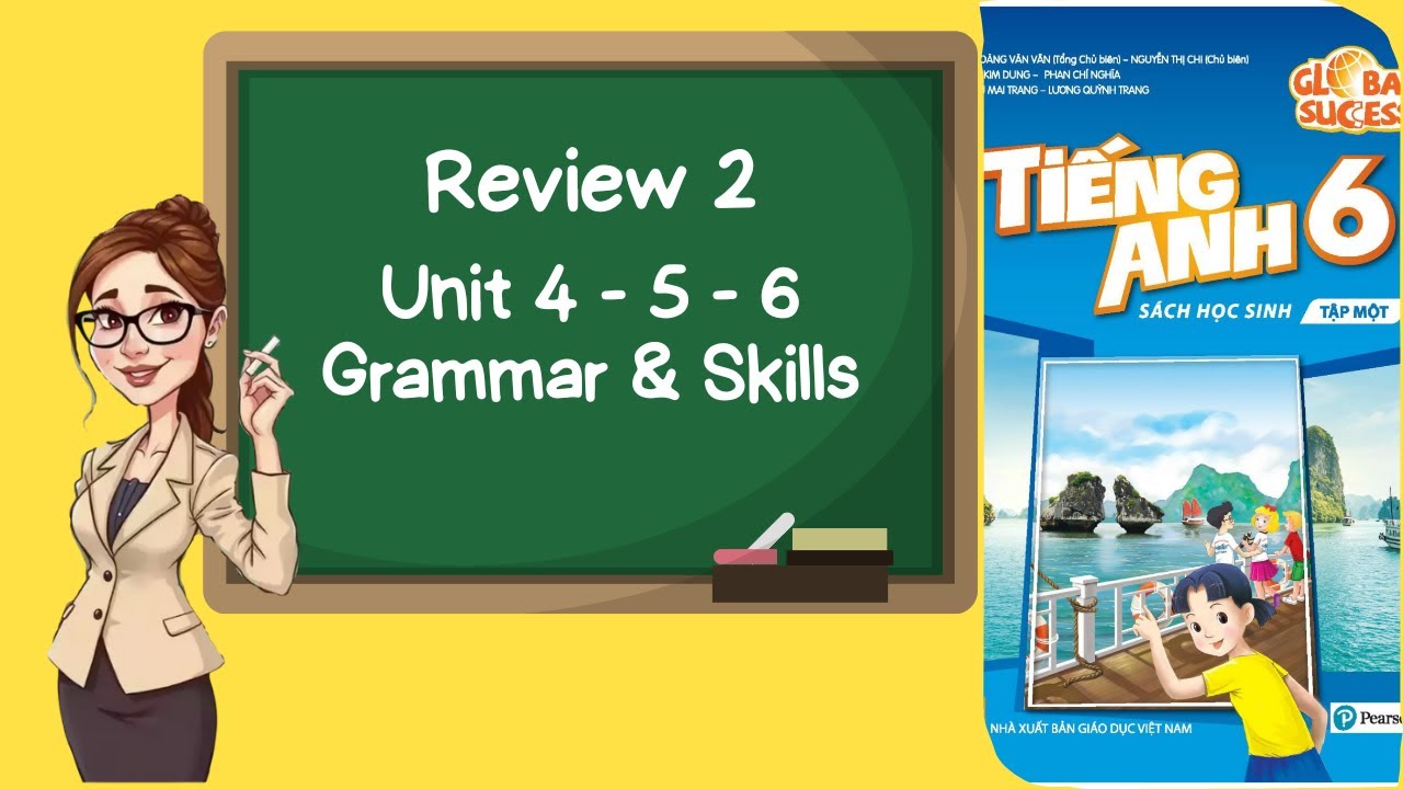Tiếng Anh lớp 6 | Review 2 Grammar & Skills | Unit 4   5  6 | Trang 68 69 | Global Success