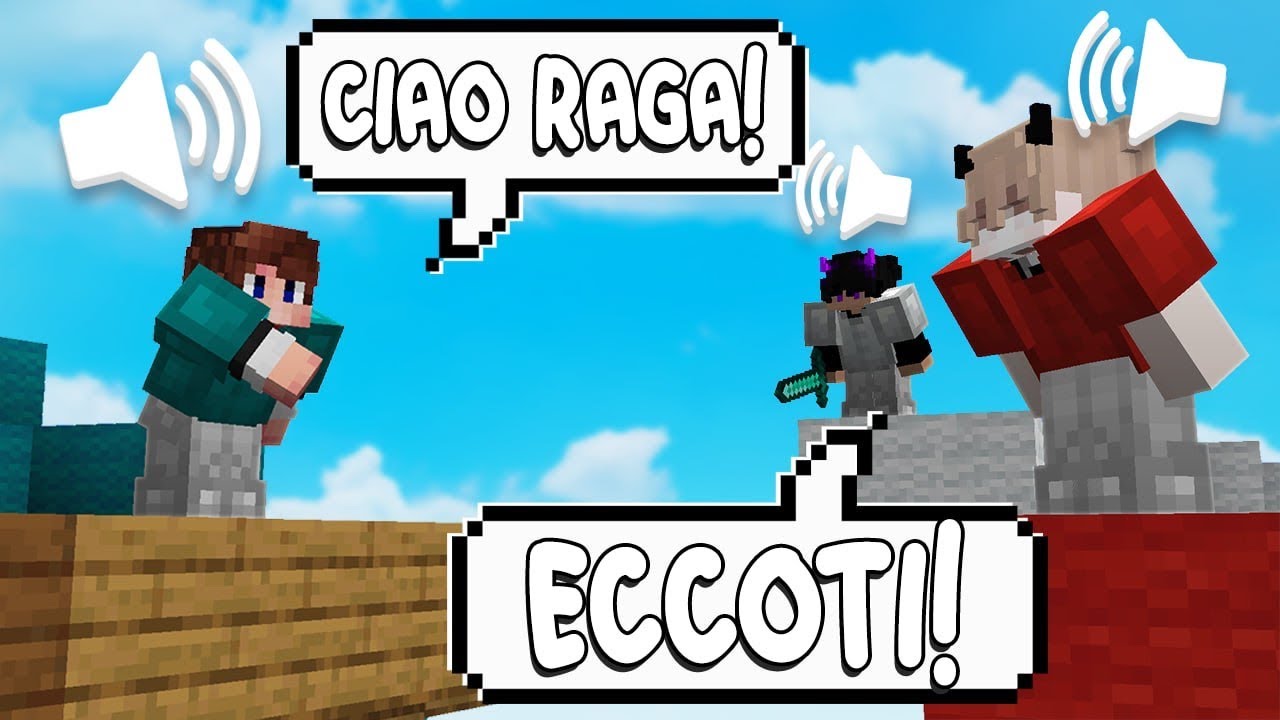 Minecraft BedWars Con la CHAT VOCALE