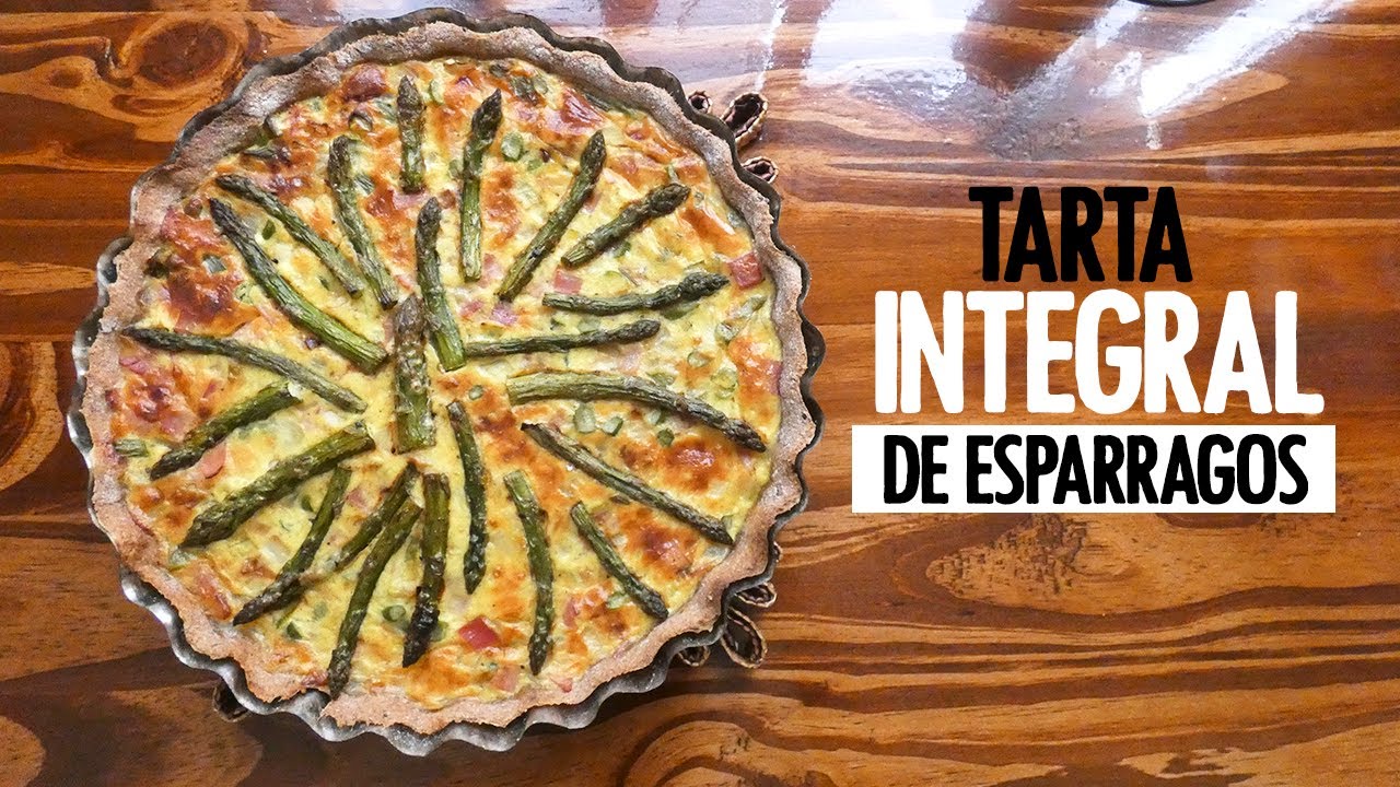TARTA de ESPARRAGOS con MASA INTEGRAL CASERA