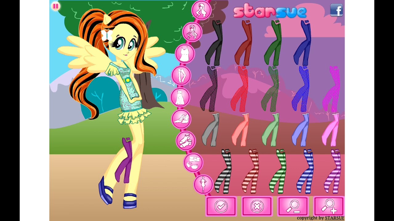 Equestria girls Fluttershy Dress Up Games