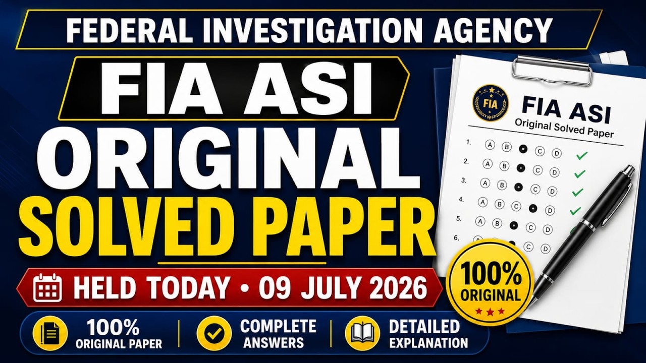 FIA ASI Complete Solved Paper 2026 | 09 July Original CBT Paper | Verified Answers & Analysis