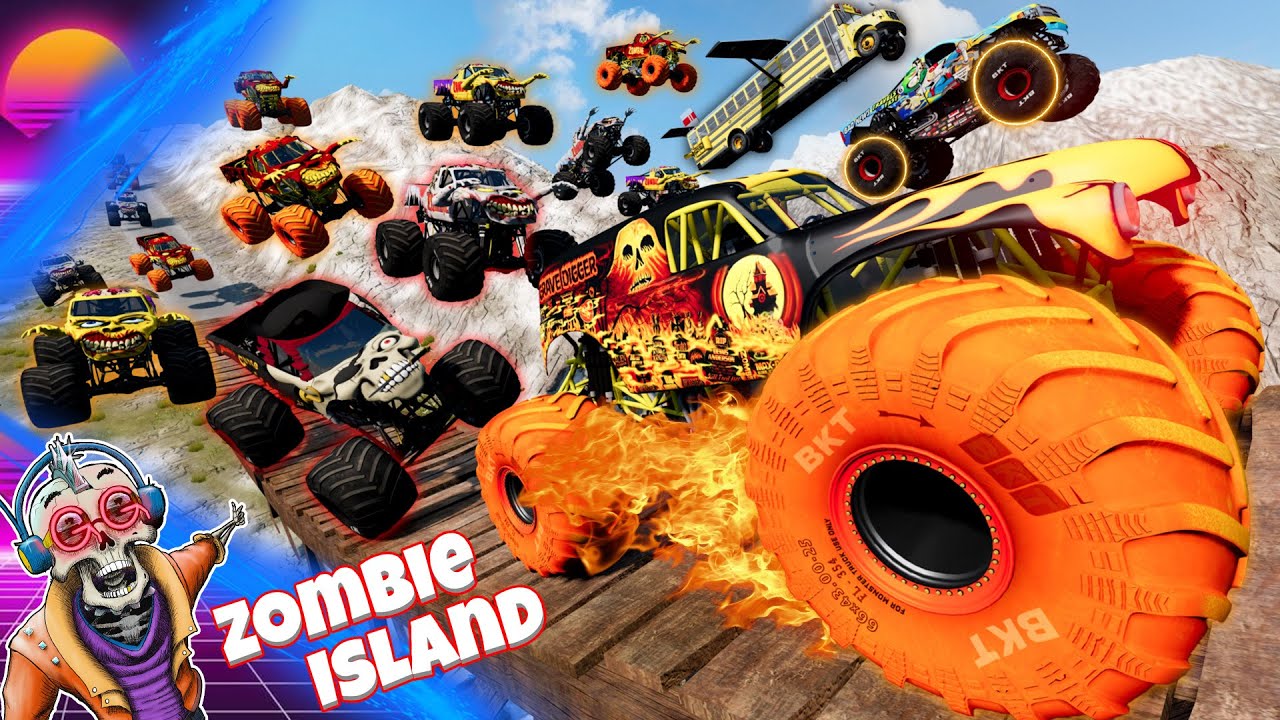 Monster Jam Zombie Island Compilation #52 | Racing, Freestyle, and High Speed Jumps