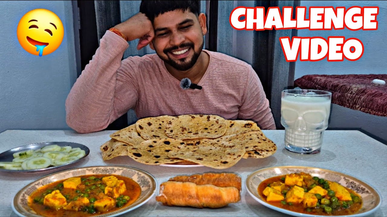 INDIAN SPICY MATAR PANEER, 10 ROTI , KAREEM ROLL AND LASSI!