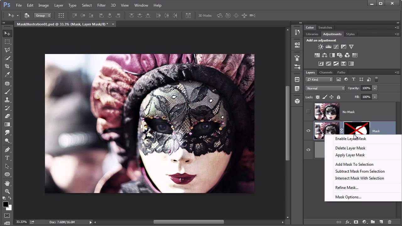 Selections and Masking in Adobe Photoshop: Layer Masks