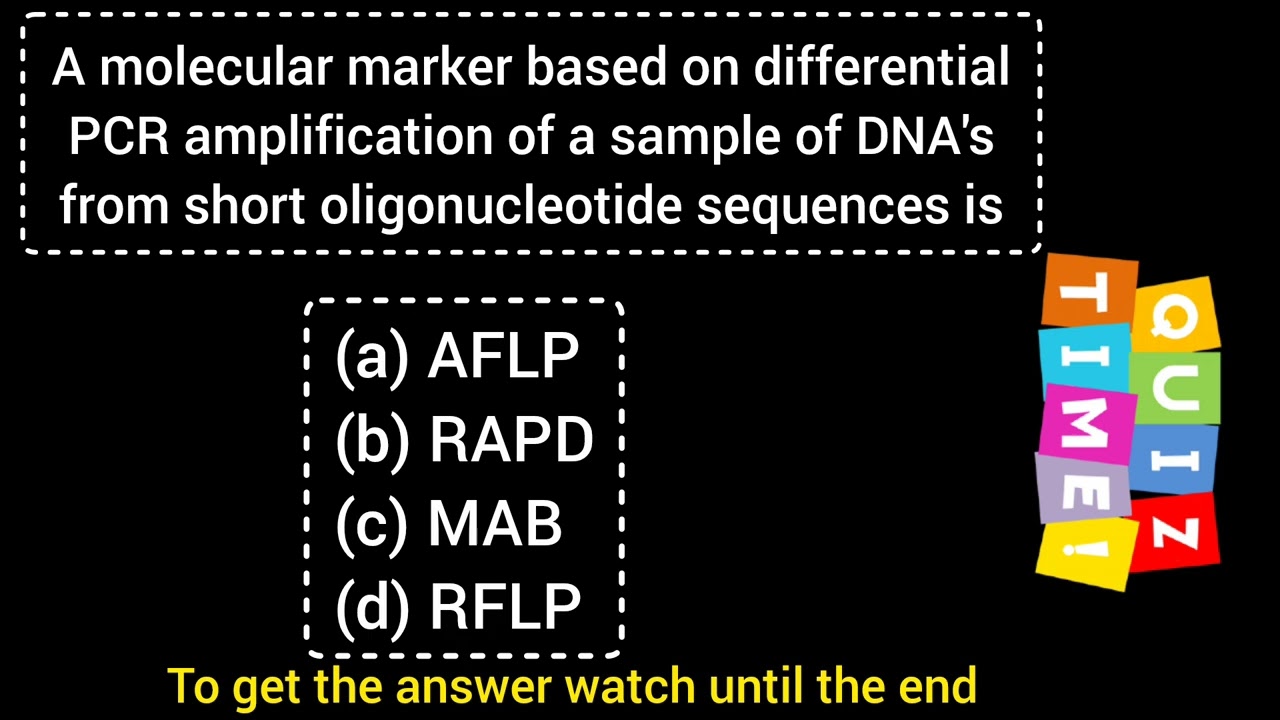 Molecular Markers l #botanyquiz #botanylovers #botanymcqs #botanymcq 