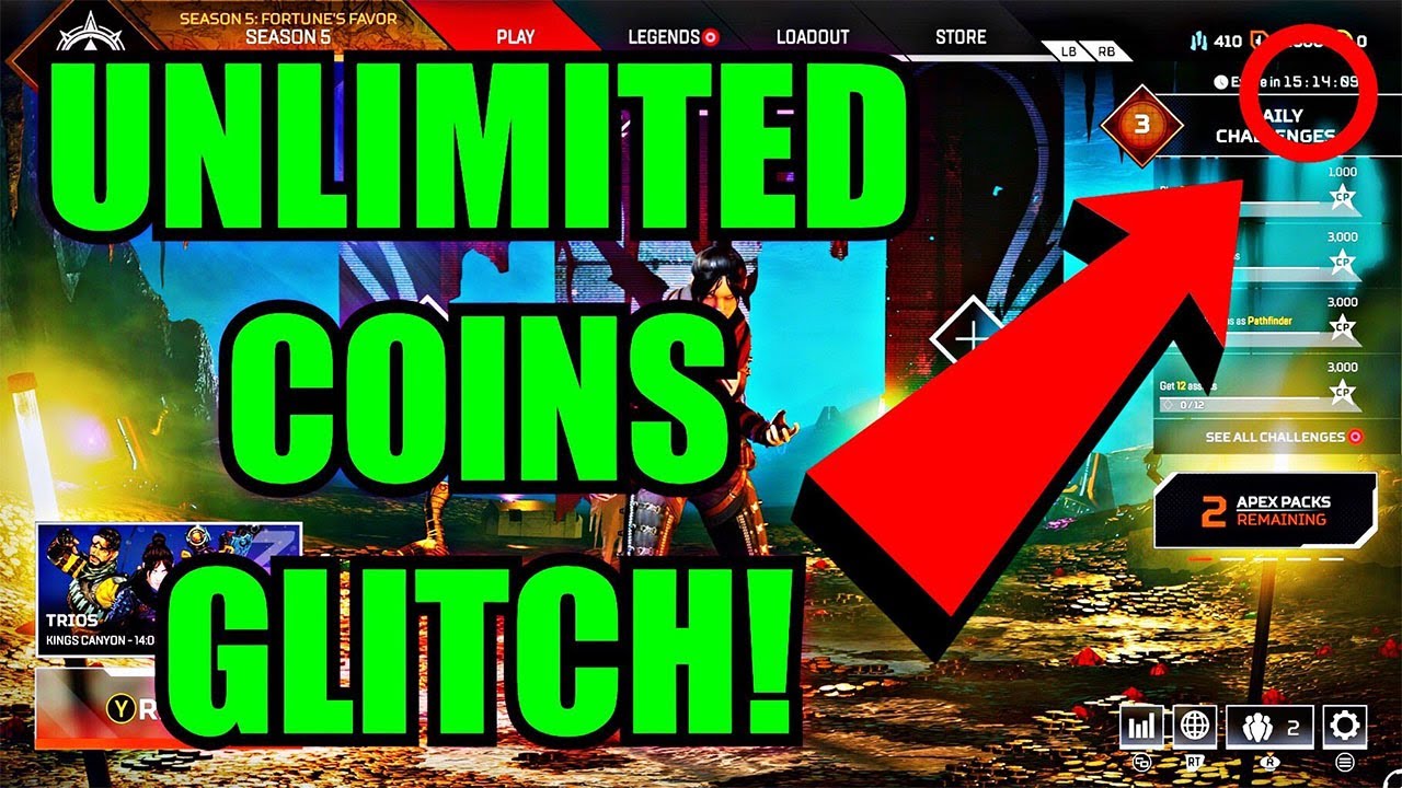 APEX LEGENDS UNLIMITED COINS GLITCH! SEASON 5 UNLIMITED APEX COINS GLITCH! | FREE APEX COINS GLITCH!