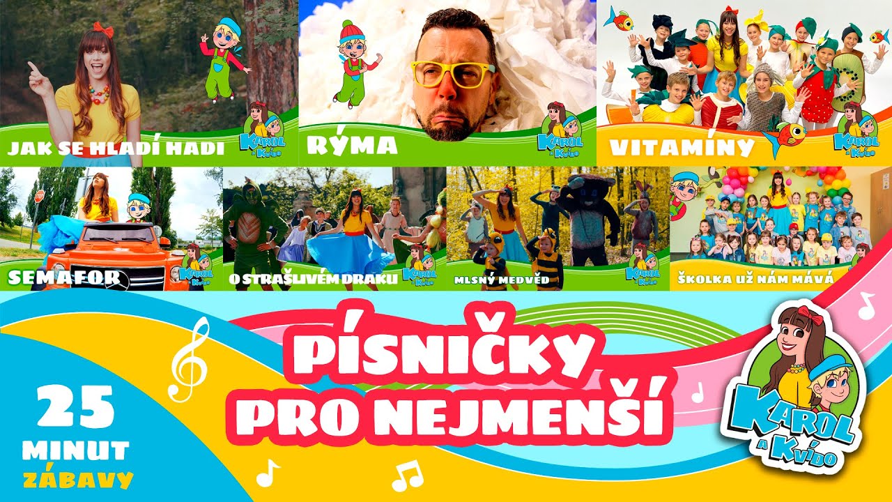 Písničky pro nejmenší - Karol a Kvído -  25 minut zábavy