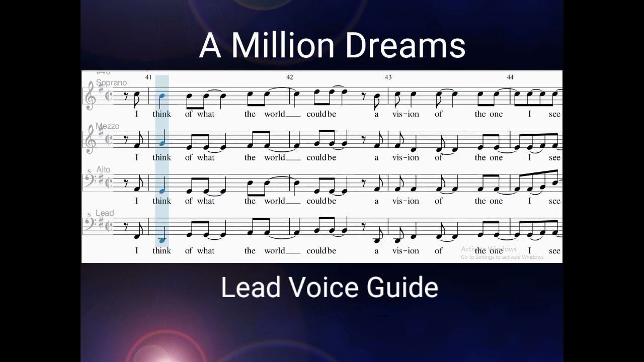 A MILLION DREAMS _ Lead Voice Guide (SSAA)