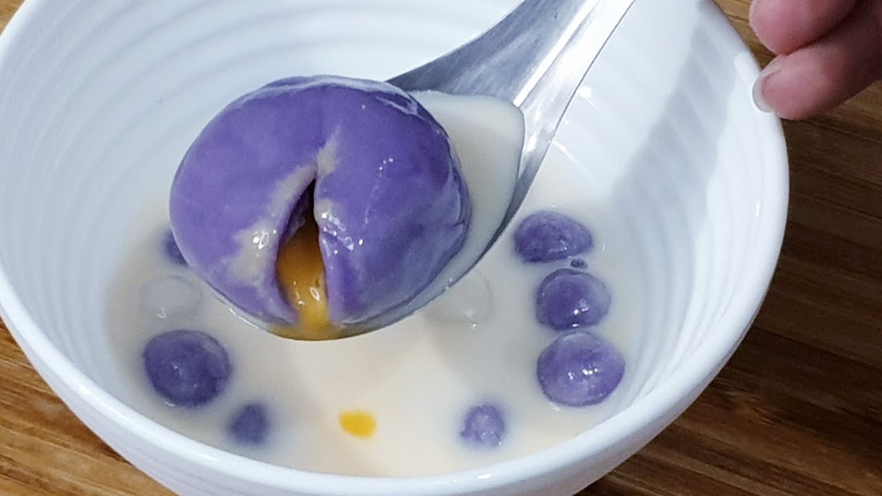 บัวลอยไข่เค็มลาวา l อร่อยพุง