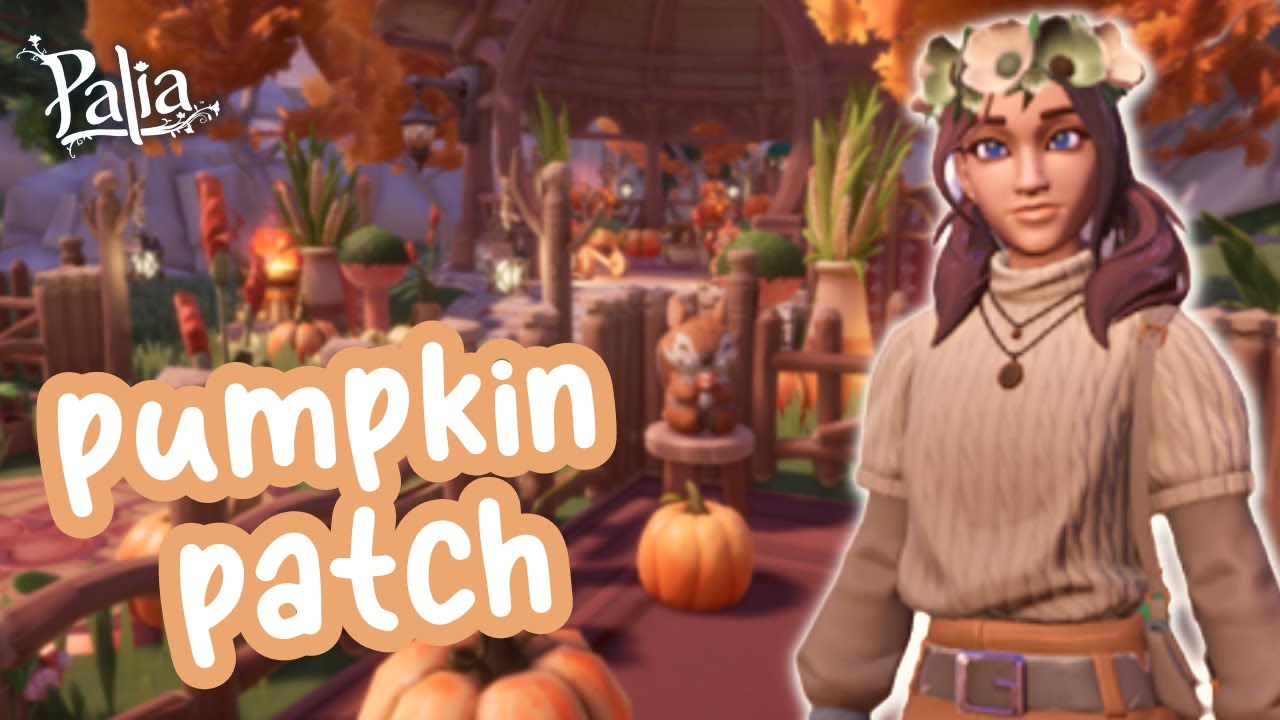 I built a Pumpkin Patch + Carving Station in Palia!! // Speed Build