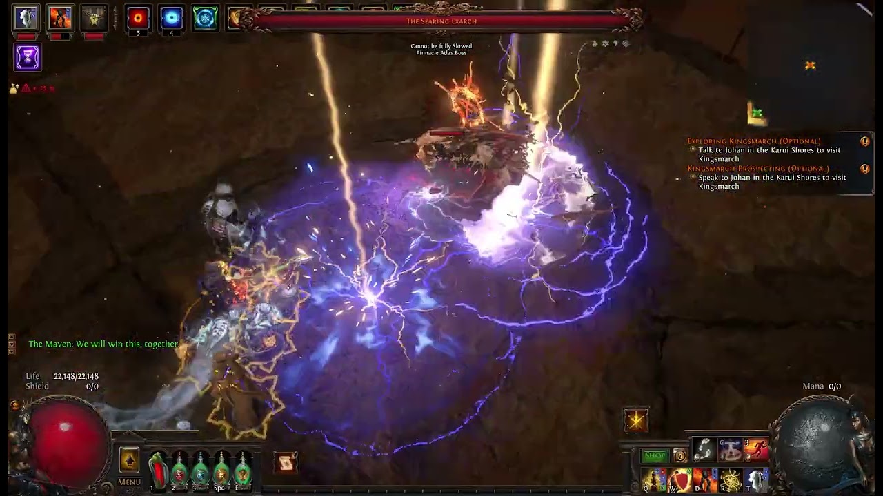 Path of Exile 3.26 22k Life Shockwave totem-Uber Searing Exarch