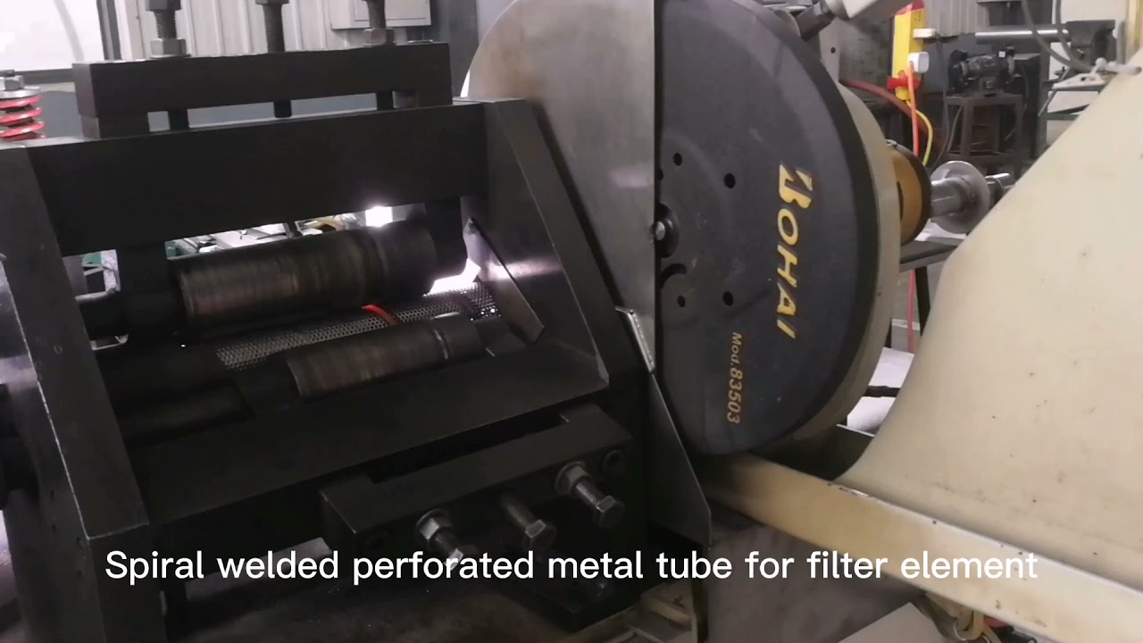 How the spiral welded perforated metal tube for stainless steel filter elements are made