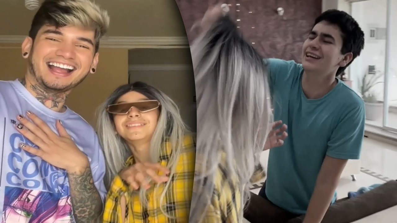 Vestí de mujer al hermanito de @soyblad 🤣*Me corren de la casa*🤕