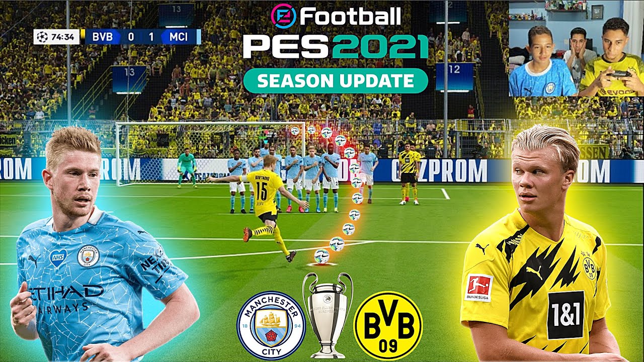 MANCHESTER CITY vs BORUSSIA UEFA CHAMPIONS LEAGUE PES 2021 PLAYSTATION 5 ‹ Rikinho ›