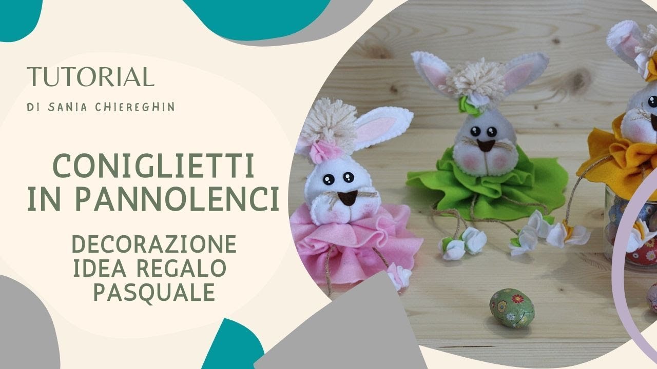TUTORIAL Coniglietto di Pasqua Semplice in Pannolenci Cucito a Mano Idea Decorazione Pasqua