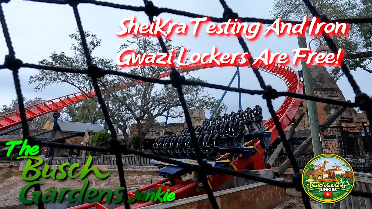SheiKra Is Testing! Lockers Are Free For Iron Gwazi!