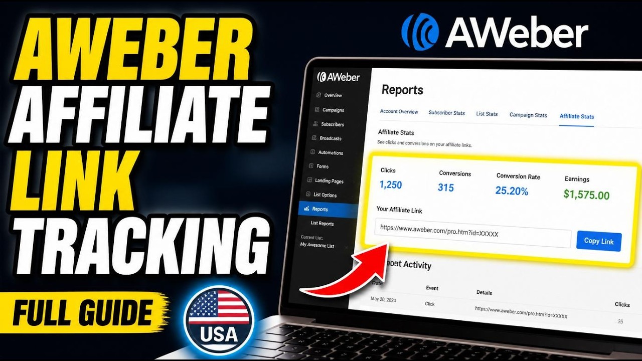 How to verify Aweber affiliate link tracking for USA audiences - Full Guide
