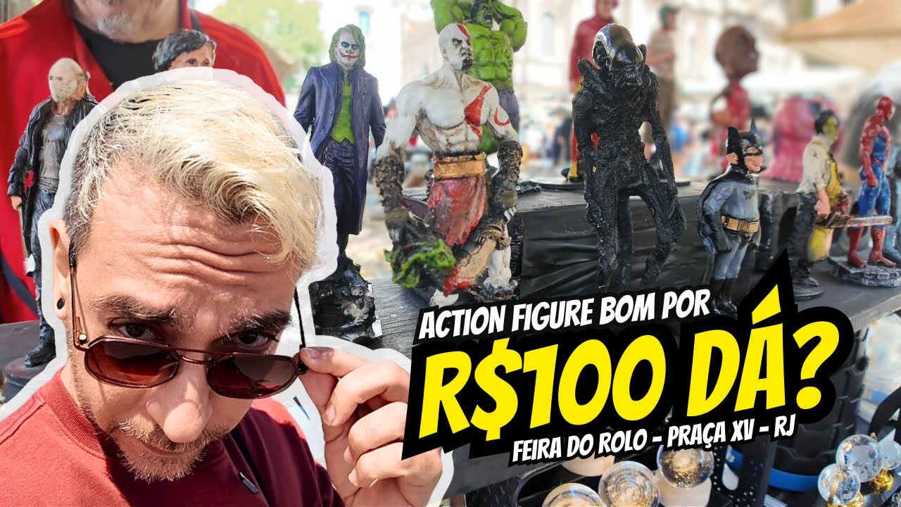 R$100 pra garimpar ACTION FIGURE na Feira do Rolo RJ — será que dá?