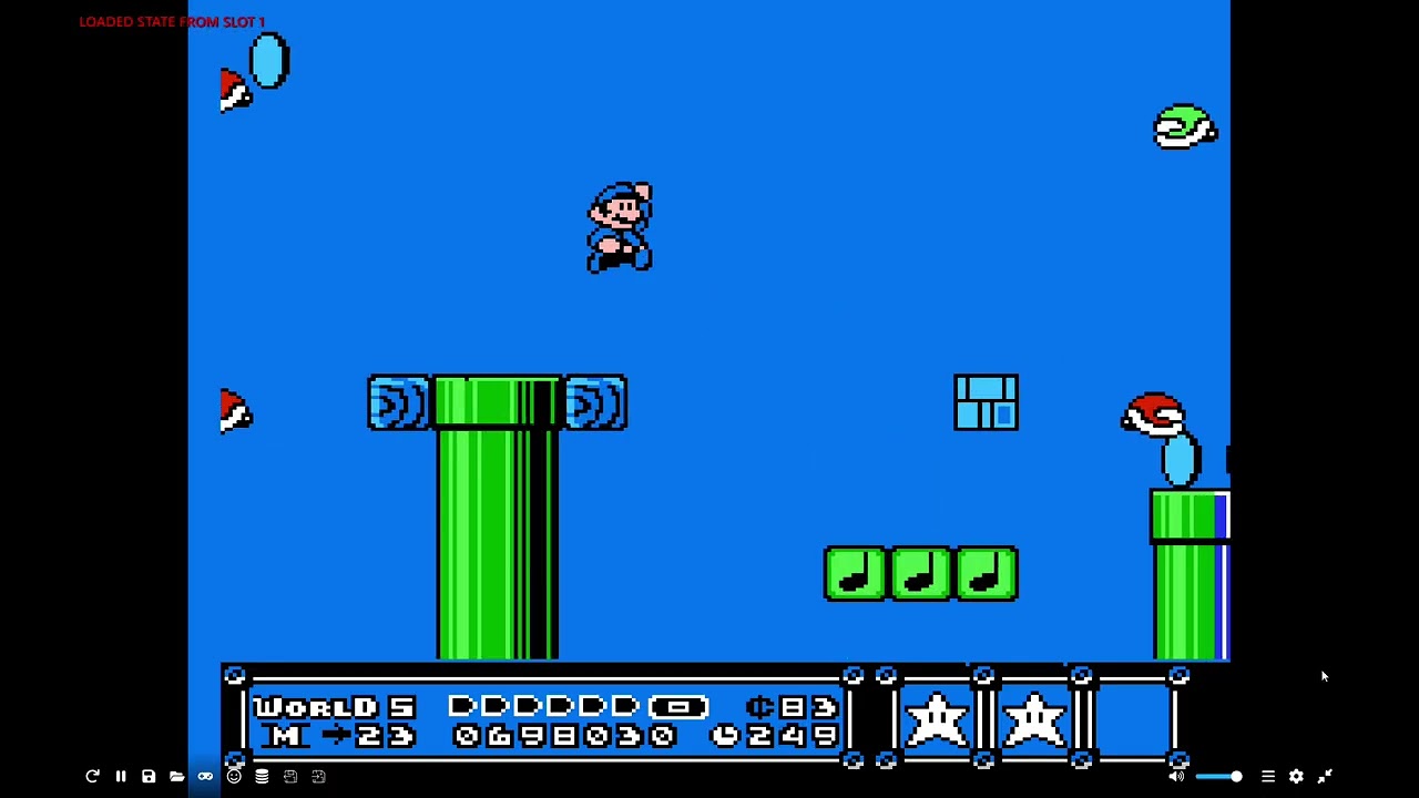 Blue Super Mario Bros 3. World 5 part 2. World 6