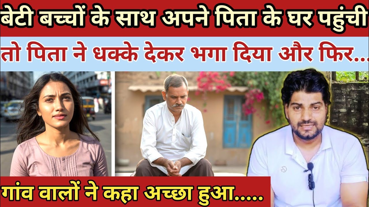 बेटी बच्चों के साथ अपने पिता के घर पहुंची तो पिता ने धक्के देकर भगा दिया और फिर|| Emotional Story 