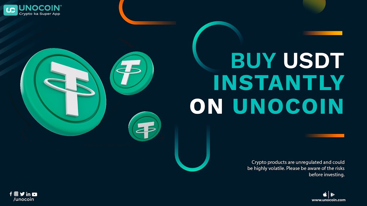 The fastest way to Buy USDT and Crypto! Use @Unocoin's Instant Buy feature